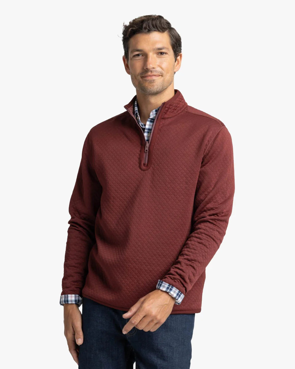 SOUTHERN TIDE Men's Pullover RED / S Southern Tide Arden Reversible Quarter Zip || David's Clothing 103412963