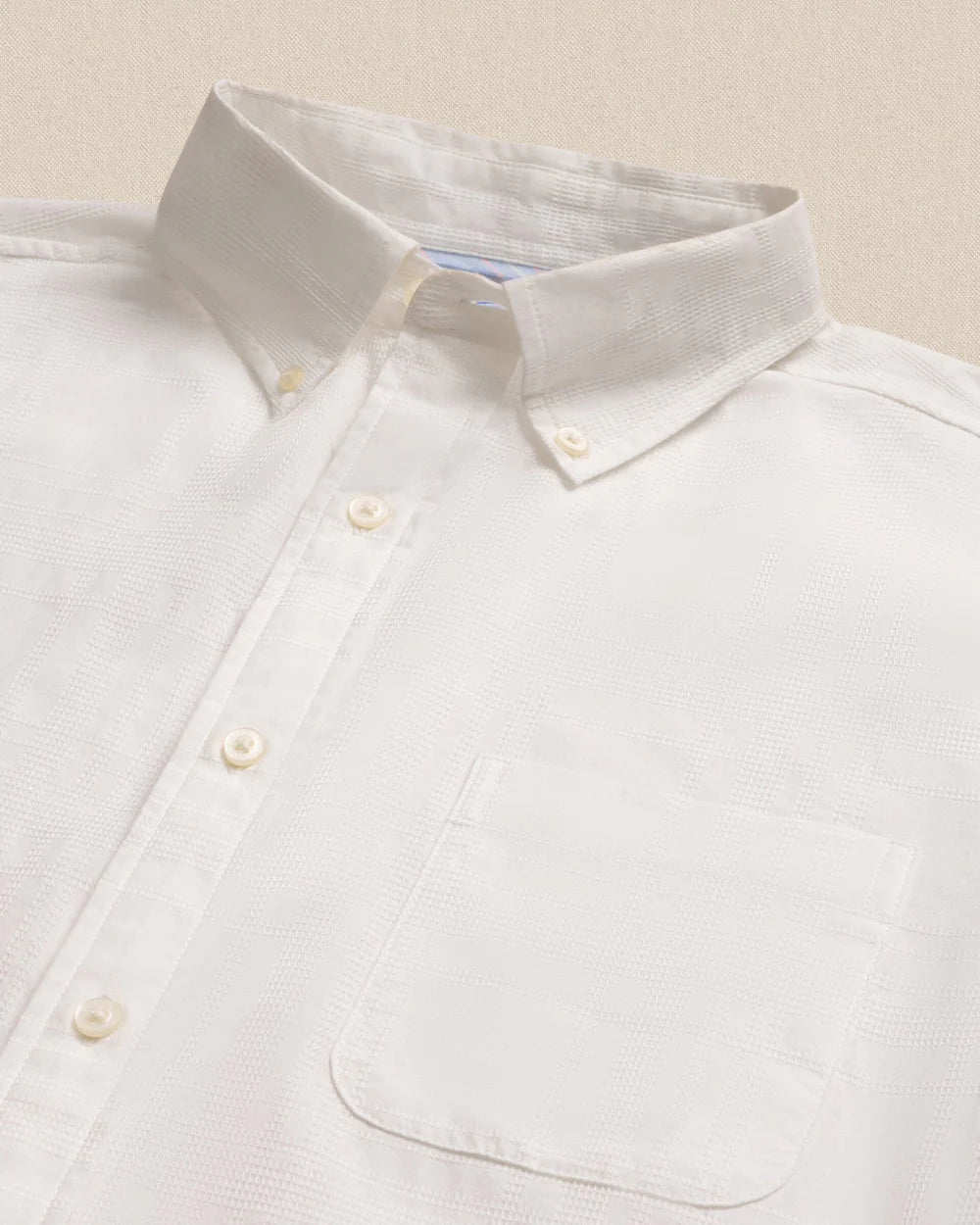 SOUTHERN TIDE Men's Sport Shirt Southern Tide Fort Fisher Textured Short Sleeve Sport Shirt