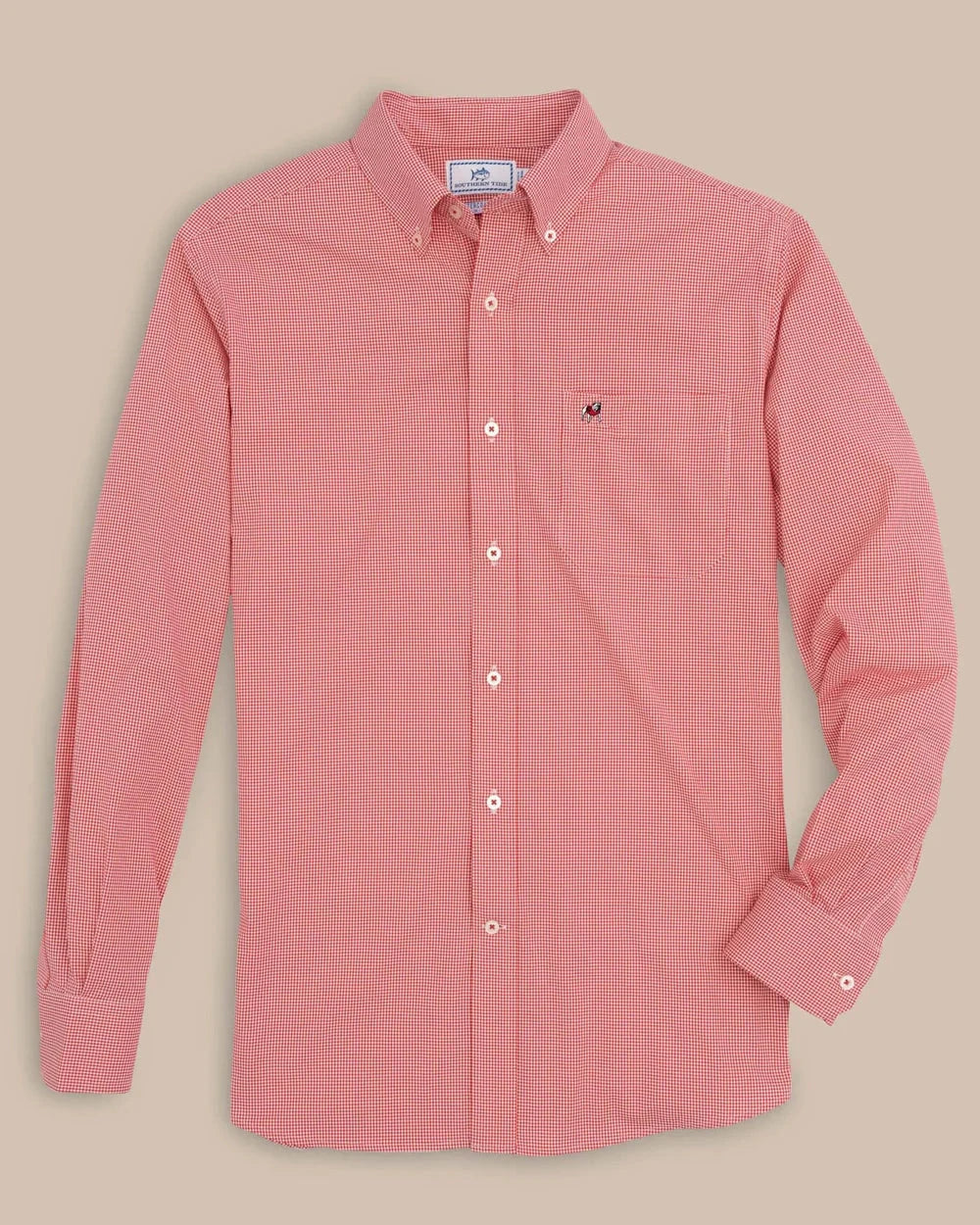 SOUTHERN TIDE Men's Sport Shirt Southern Tide Georgia Bulldogs Gingham Button Down Shirt || David's Clothing