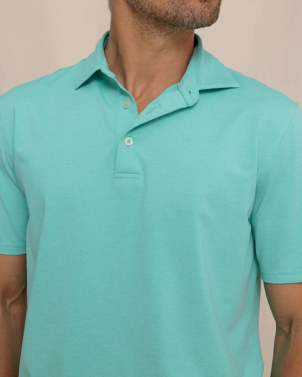 SOUTHERN TIDE Men's Tees Southern Tide brrr°-eeze Heather Performance Polo Shirt || David's Clothing