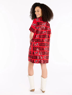 STEWART SIMMONS Women's Dresses Stewart Simmons The Sequin Repeat T-Shirt Dress - Georgia