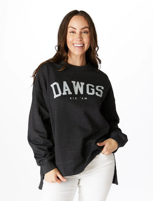 STEWART SIMMONS Women's Sweater The Georgia Dawgs Oversized Pullover || David's Clothing