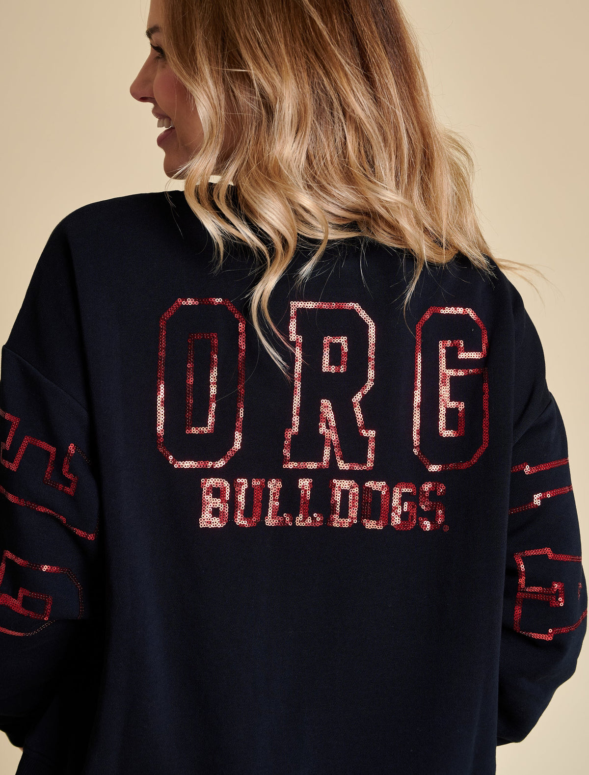 STEWART SIMMONS Women's Top Stewart Simmons Georgia The Sequin Boxy Sweatshirt