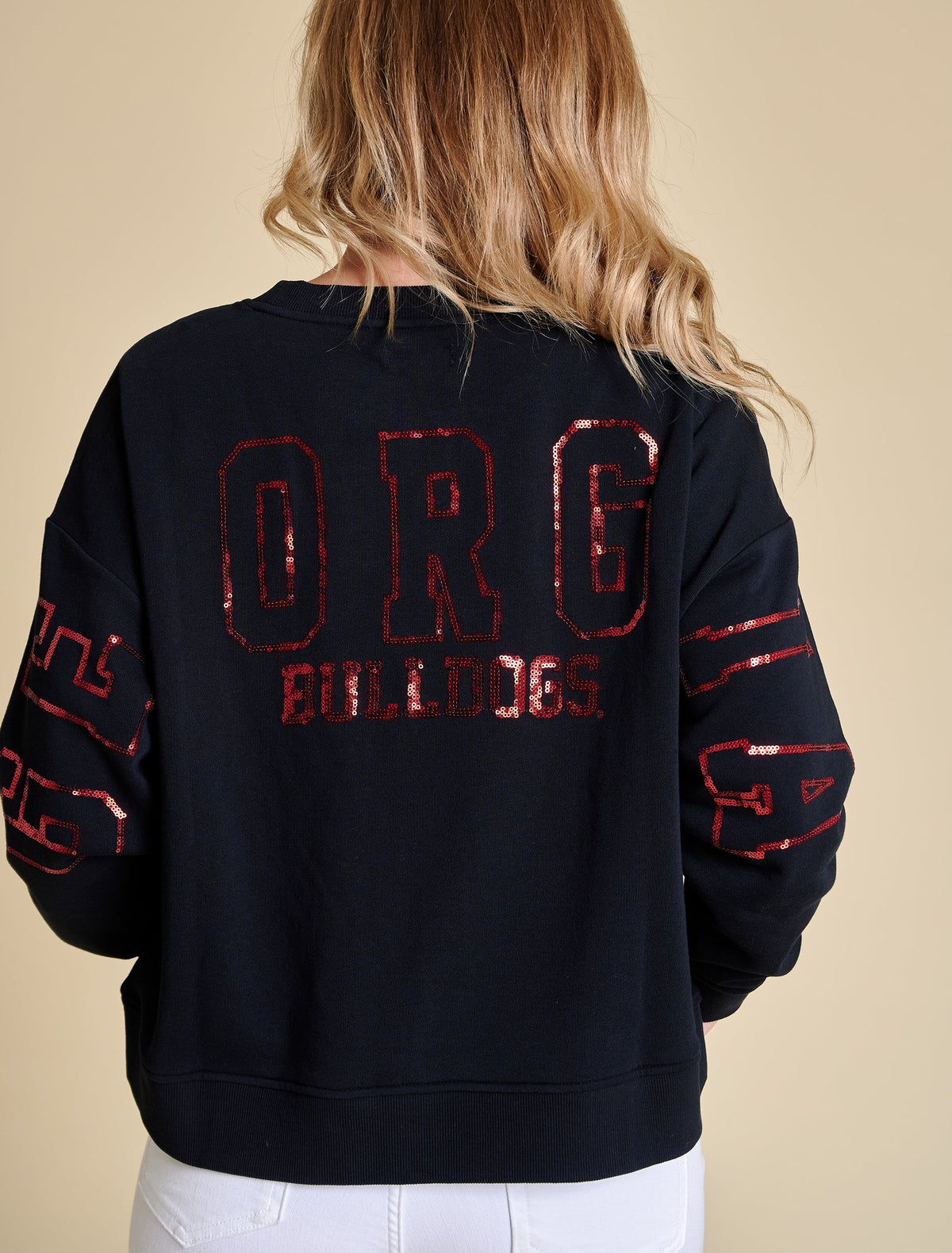 STEWART SIMMONS Women's Top Stewart Simmons Georgia The Sequin Boxy Sweatshirt