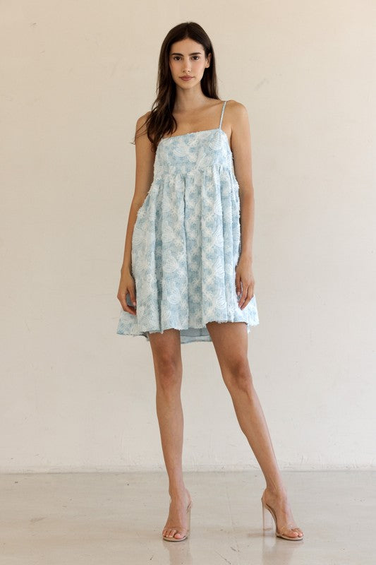 STORIA Women's Dresses Textured Floral Print Mini Dress