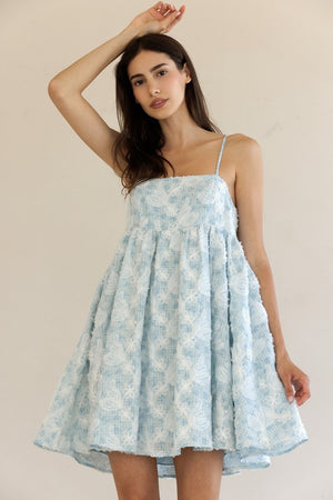 STORIA Women's Dresses Textured Floral Print Mini Dress