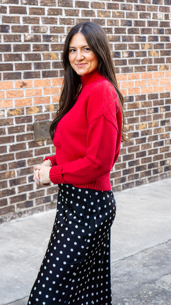 STORIA Women's Skirts Polka Satin Skirt