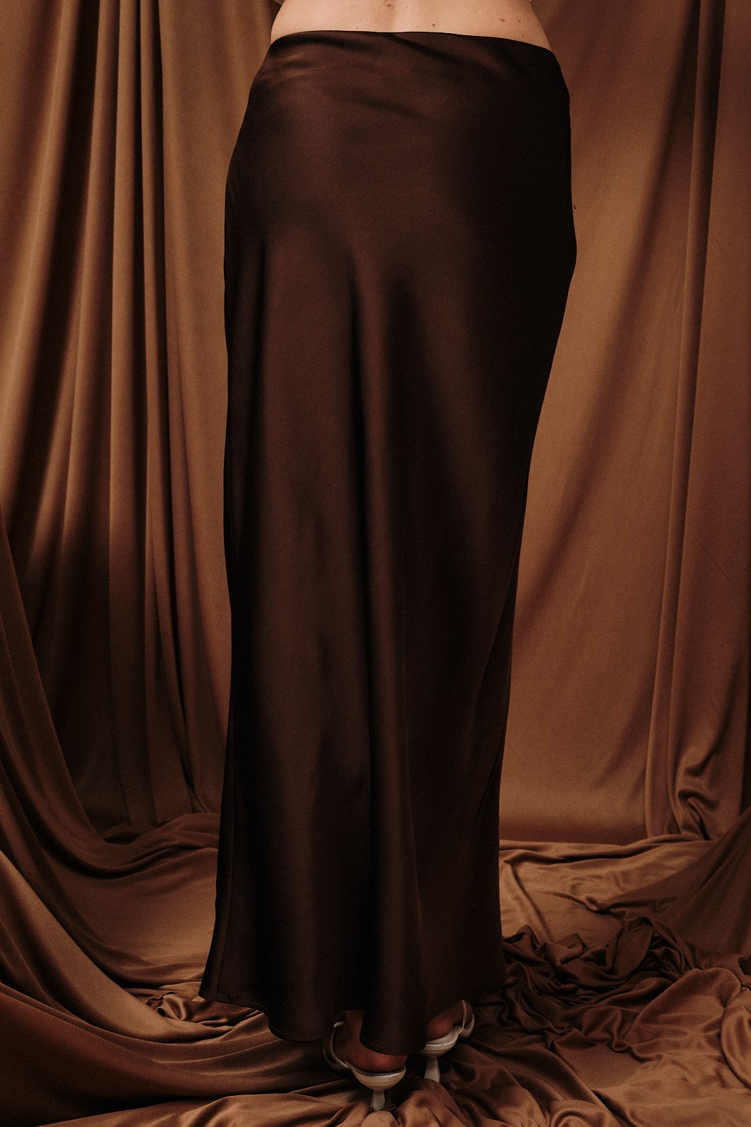 SUNDAY EDITION Women's Skirts Bias Satin Midi Skirt