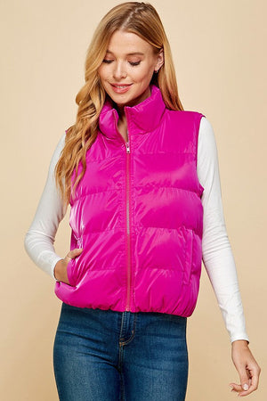 TCEC Women's Outerwear PU Puffer Vest || David's Clothing