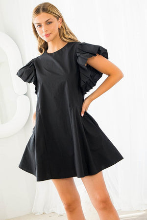 THML Women's Dresses Pleated Sleeve Dress || David's Clothing