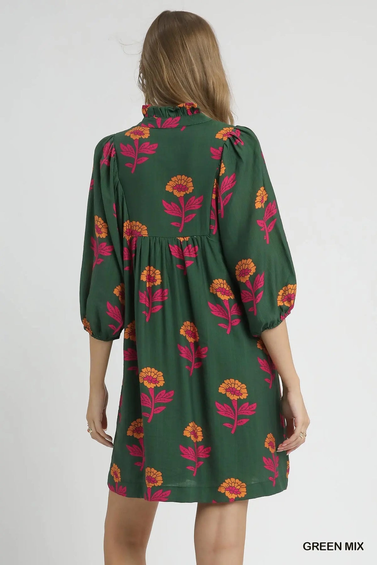 UMGEE USA Women's Dresses Floral Print Babydoll Tunic Dress