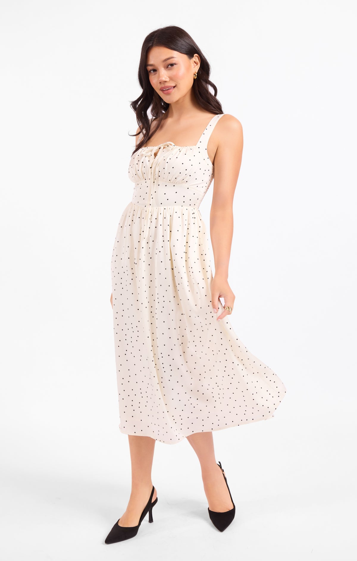 Sadie And Sage Letters Home Polka Dot Midi Dress