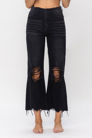 Vervet by Flying Monkey Women's Jeans Vervet 90S Vintage High Rise Crop Flare Jean || David's Clothing