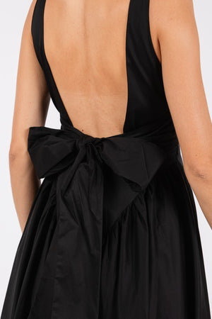 VINTAGE STORE Women's Dresses Poplin Back Ribbon Midi Dress