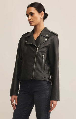 Z SUPPLY Women Jackets Z Supply Alchemy Moto Faux Leather Jacket || David's Clothing