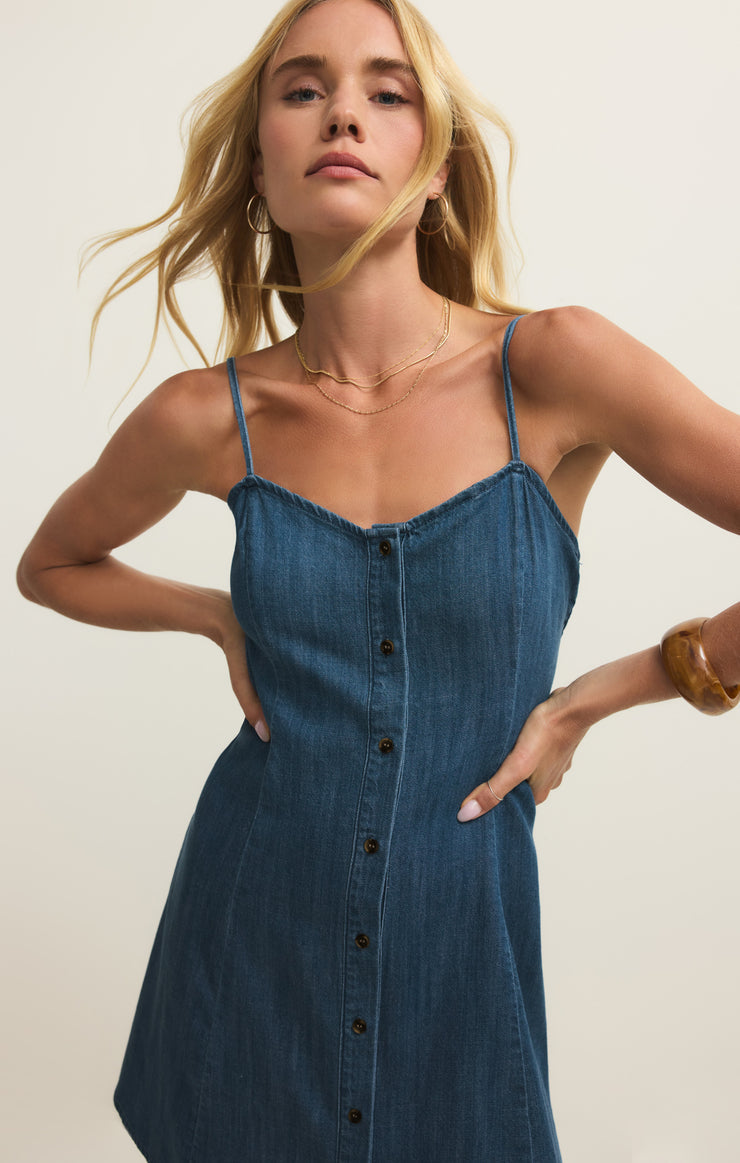Z SUPPLY Women's Dresses Z Supply Angel Eyes Denim Mini Dress