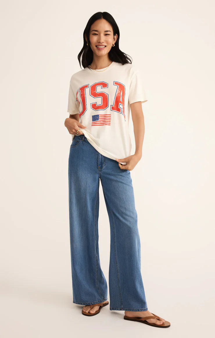 Z SUPPLY Women's Tee Z Supply Flag Boyfriend Tee || David's Clothing