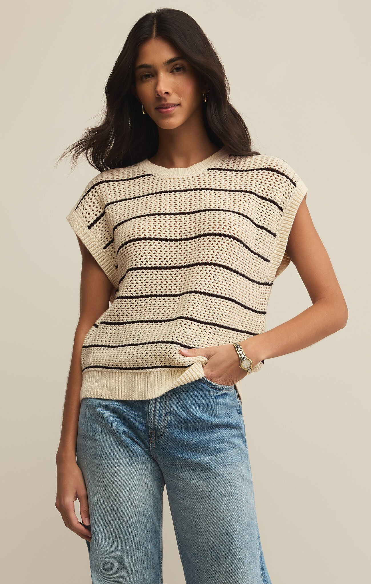 Z SUPPLY Women's Top Z Supply Ines Striped Sweater || David's Clothing