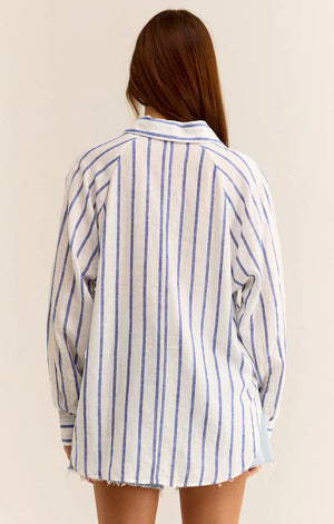 Z SUPPLY Women's Top Z Supply Perfect Linen Stripe Top || David's Clothing