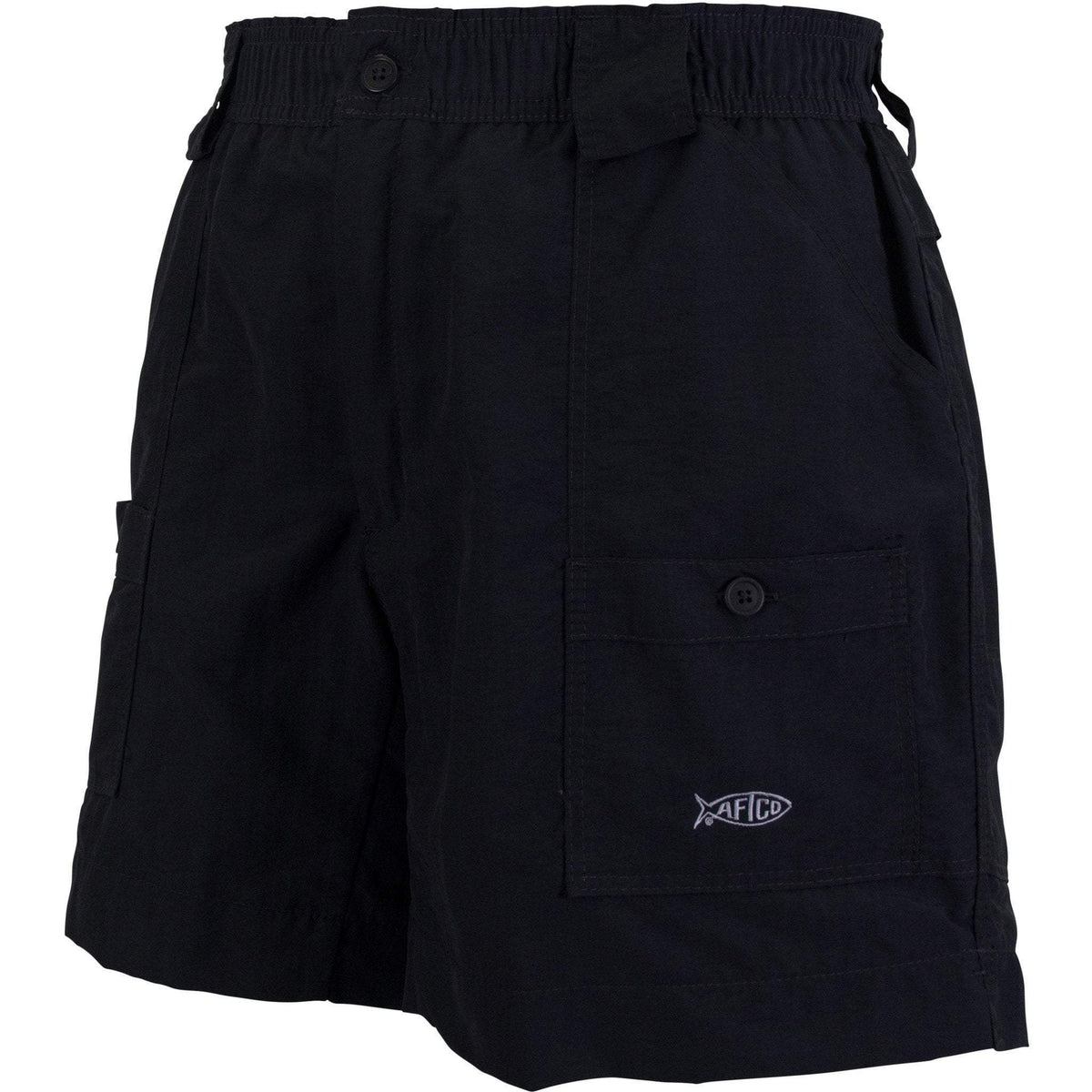 AFTCO MFG Men's Shorts Aftco Original Fishing Shorts -Black || David's Clothing