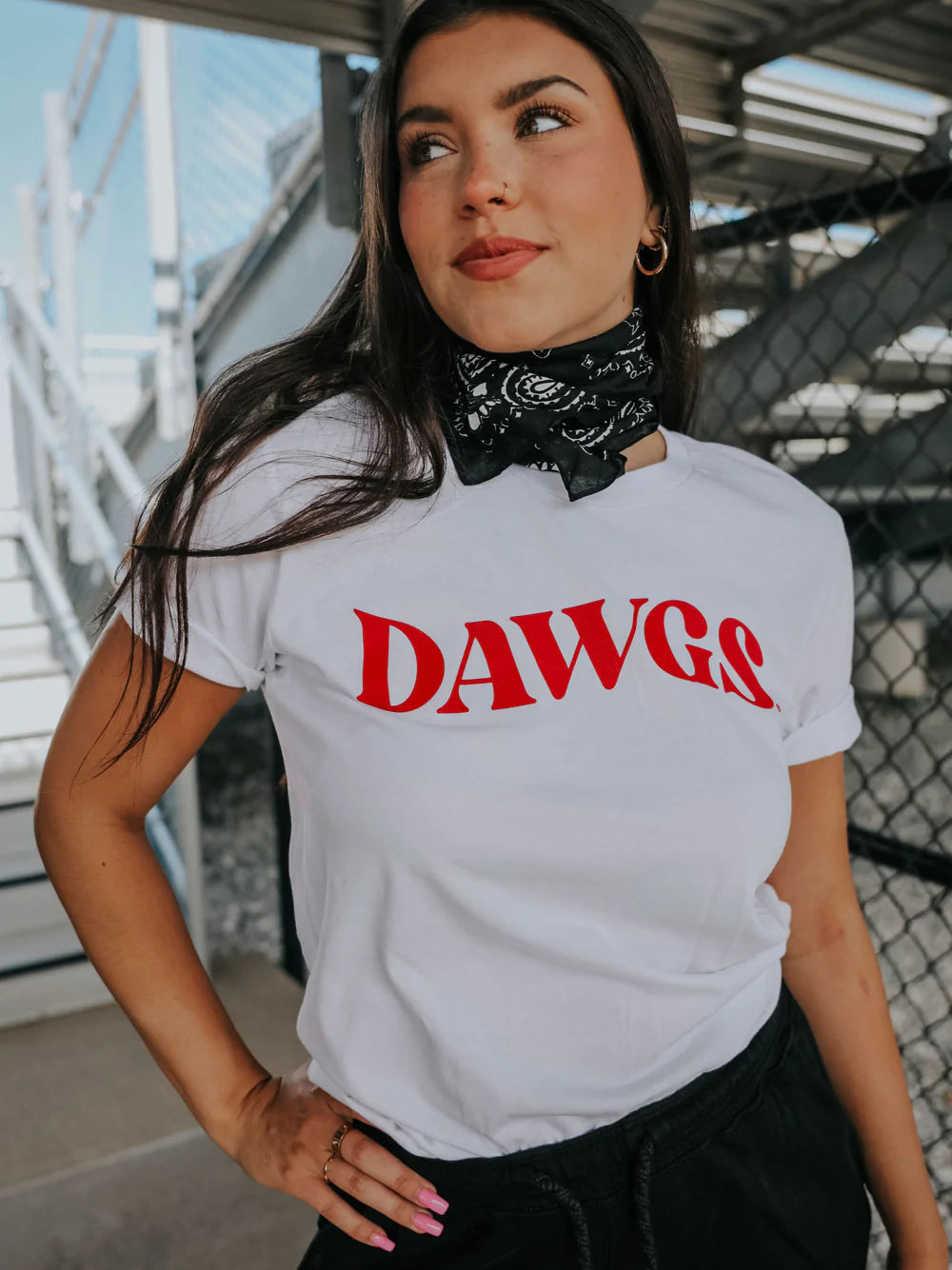 CHARLIE SOUTHERN Women's Tees Charlie Southern Here For The Dawgs Tee || David's Clothing