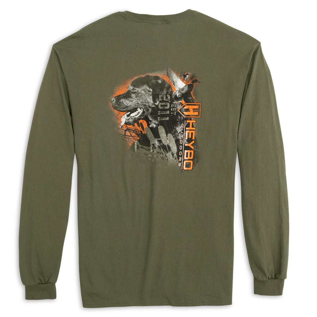 HEYBO OUTDOORS Men's Tees Heybo Lab in Cattails || David's Clothing