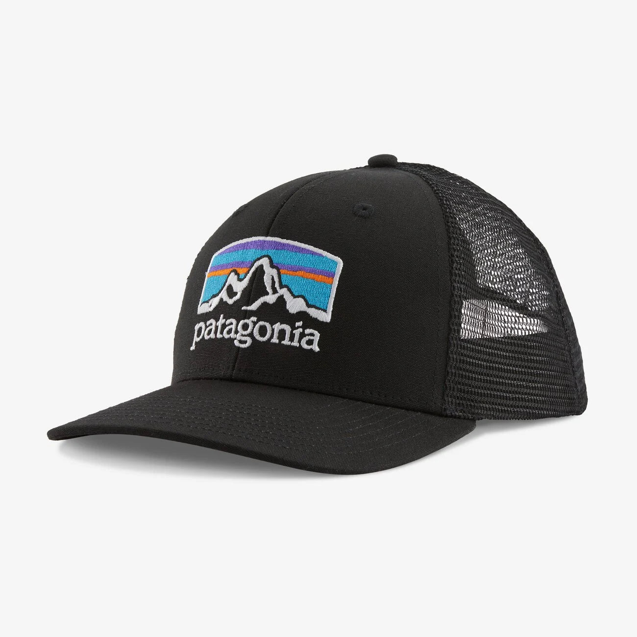 PATAGONIA Men's Hats BLACK Patagonia Fitz Roy Horizons Trucker Hat || David's Clothing 38292BLK