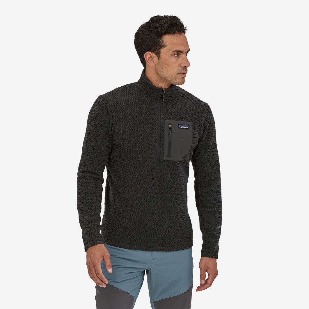 PATAGONIA Men's Outerwear BLACK / M Patagonia Men's R1 Air Zip-Neck || David's Clothing 40245BLK