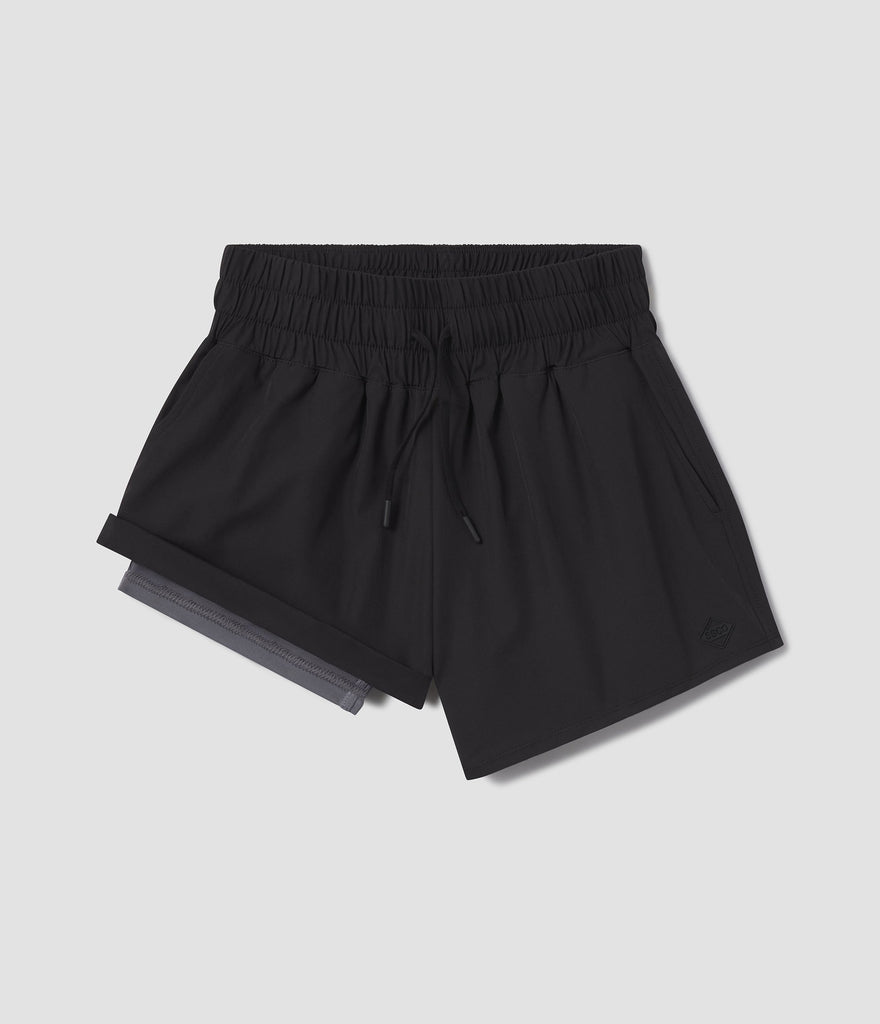 SOUTHERN SHIRT CO. Women's Shorts BLACK / XS Southern Shirt Womens Lined Hybrid Shorts || David's Clothing 2H009-1338