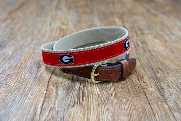 Zeppro University of Georgia Ribbon Belt - Red